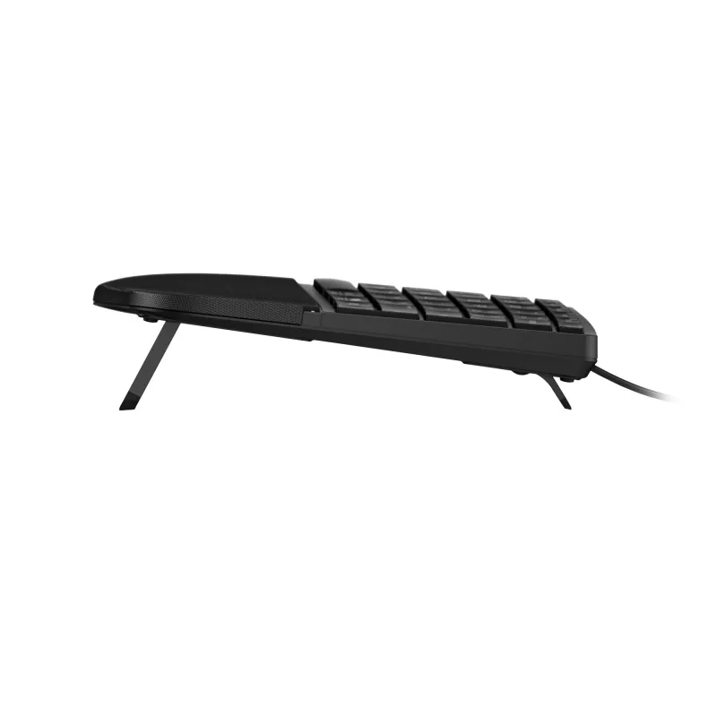 Teclado con cable HP 485 Comfort tamaño completo USB membrana con reposamuñecas