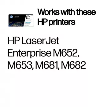Cartucho de tóner original HP 655A LaserJet negro, 12500 páginas, negro, 1 ud.