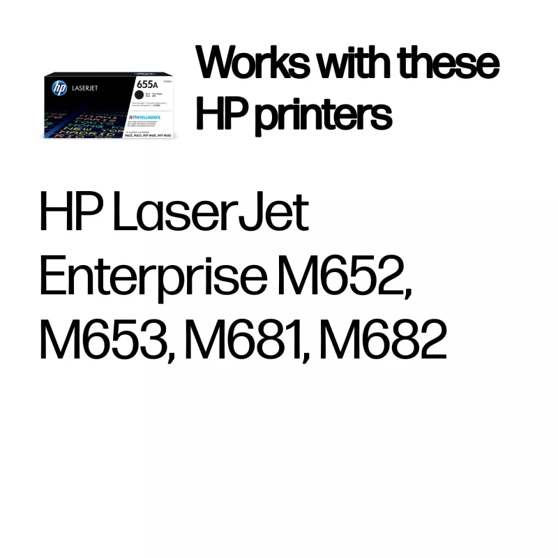Cartucho de tóner original HP 655A LaserJet negro, 12500 páginas, negro, 1 ud.