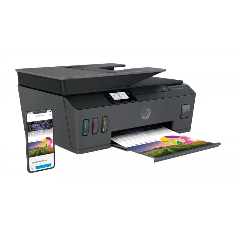 HP Smart Tank Plus 570 Impresora multifunción inalámbrica en color, copiadora, escáner