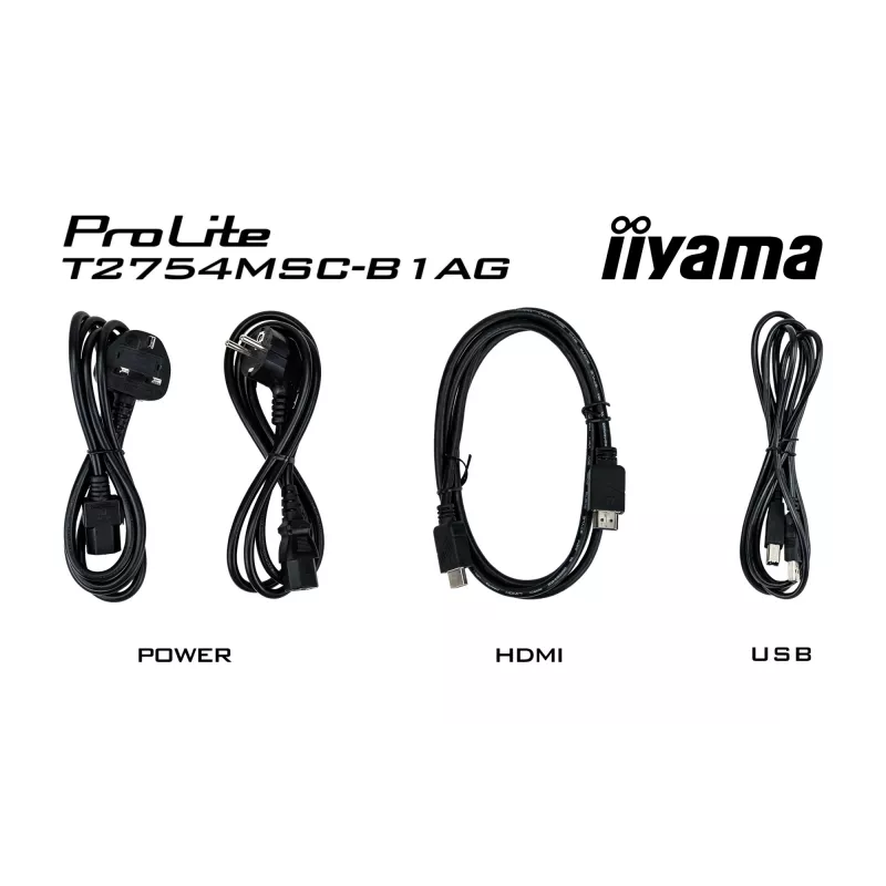 iiyama ProLite T2754MSC-B1AG Monitor de ordenador 68,6 cm (27 inch) 1920 x 1080 píxeles Full HD LED Táctil Multiusuario Negro