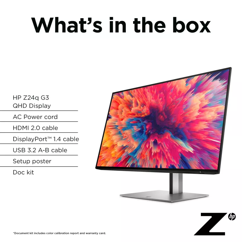 HP Z24q G3 Pantalla QHD, 60,5 cm (23,8