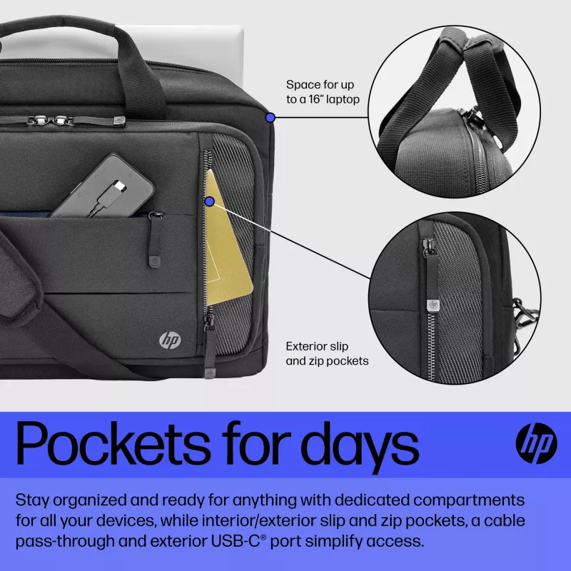 HP Renew Executive Bolsa para portátil de 16 pulgadas, bolsa messenger