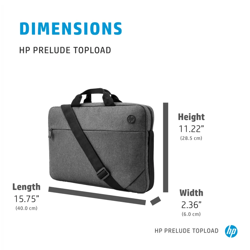 HP Prelude Bolsa top loader de 15.6 pulgadas, bolsa top loader, 39,6 cm (15,6