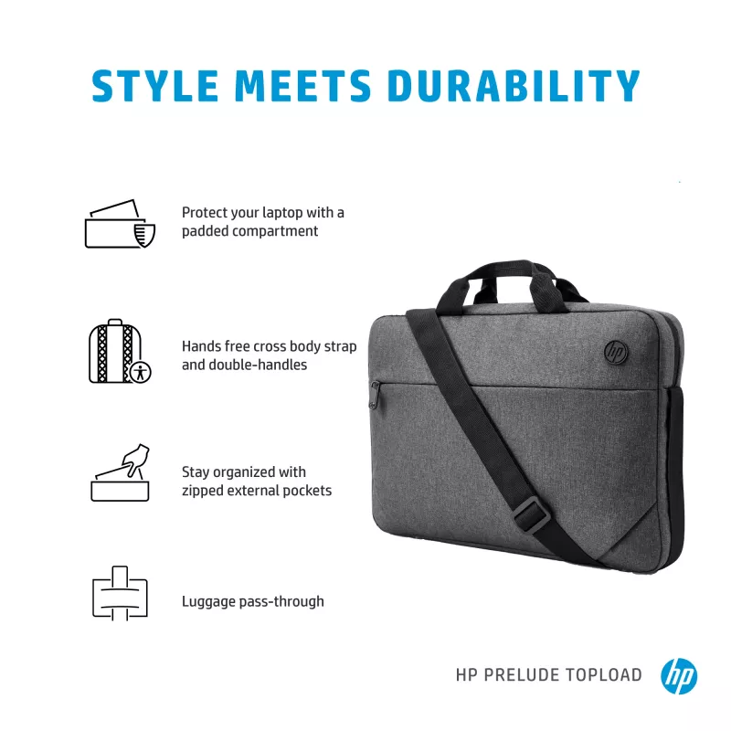 HP Prelude Bolsa top loader de 15.6 pulgadas, bolsa top loader, 39,6 cm (15,6