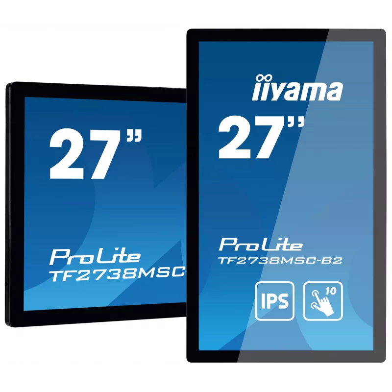 iiyama ProLite TF2738MSC-B2 Monitor de ordenador 68,6 cm (27 inch) 1920 x 1080 píxeles Full HD LED Táctil Multiusuario Negro