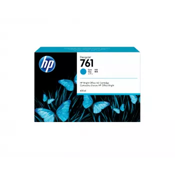 HP 761 400 ml cartucho de tinta DesignJet cian, HP DesignJet T7100 impresora; HP DesignJet T7200 impresora de producción, inyección térmica, cian, Singapur, 174 mm, 114 mm