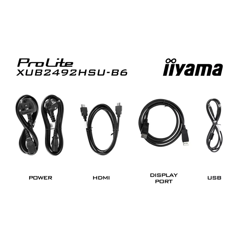 iiyama XUB2492HSU-B6 Monitor de ordenador 60,5 cm (23,8 inch) 1920 x 1080 píxeles Full HD LED Negro