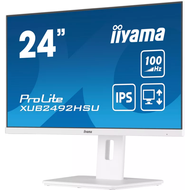 iiyama XUB2492HSU-W6 Monitor de ordenador 60,5 cm (23,8 inch) 1920 x 1080 píxeles Full HD LED Blanco