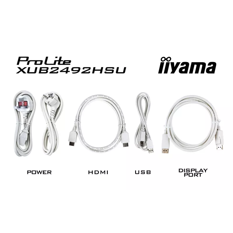iiyama XUB2492HSU-W6 Monitor de ordenador 60,5 cm (23,8 inch) 1920 x 1080 píxeles Full HD LED Blanco