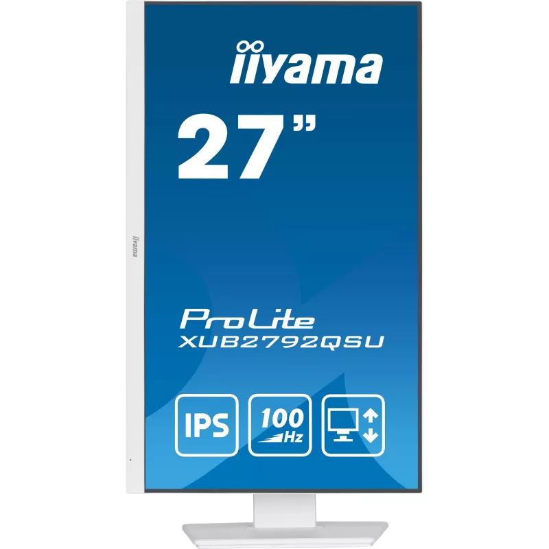 iiyama ProLite XUB2792QSU-W6 Monitor de Ordenador 68,6 cm (27 inch) 2560 x 1440 Píxeles Quad HD LED Blanco