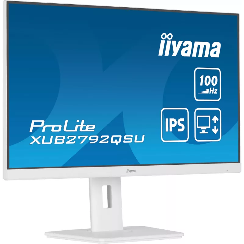iiyama ProLite XUB2792QSU-W6 Monitor de Ordenador 68,6 cm (27 inch) 2560 x 1440 Píxeles Quad HD LED Blanco