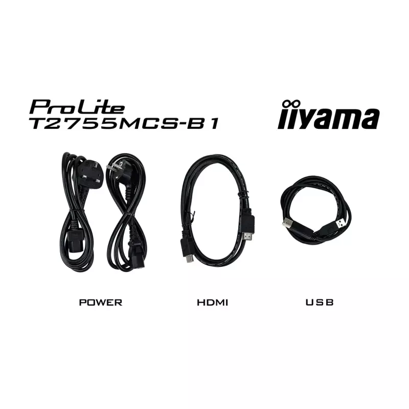 iiyama ProLite T2755MSC-B1 Monitor de Ordenador 68,6 cm (27 inch) 1920 x 1080 Píxeles Full HD LED Pantalla Táctil Sobremesa Negro