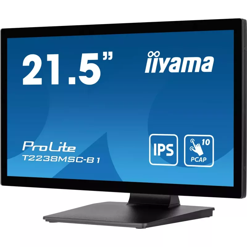 iiyama ProLite T2238MSC-B1 Monitor de Ordenador 54,6 cm (21,5 inch) 1920 x 1080 Píxeles Full HD LED Pantalla Táctil Negro