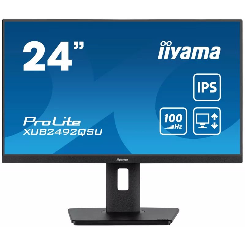 iiyama ProLite XUB2492QSU-B1 Monitor de Ordenador 60,5 cm (23,8 inch) 2560 x 1440 Píxeles Quad HD LED Negro