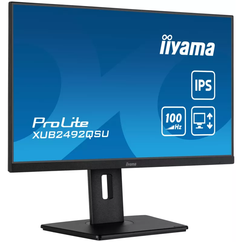 iiyama ProLite XUB2492QSU-B1 Monitor de Ordenador 60,5 cm (23,8 inch) 2560 x 1440 Píxeles Quad HD LED Negro