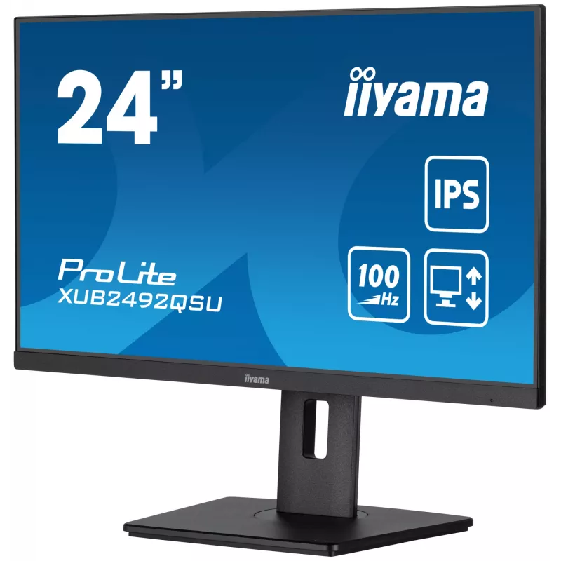 iiyama ProLite XUB2492QSU-B1 Monitor de Ordenador 60,5 cm (23,8 inch) 2560 x 1440 Píxeles Quad HD LED Negro
