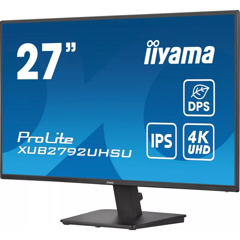 iiyama ProLite XU2792UHSU-B6 Monitor de Ordenador 68,6 cm (27 inch) 3840 x 2160 Píxeles 4K Ultra HD LED Negro