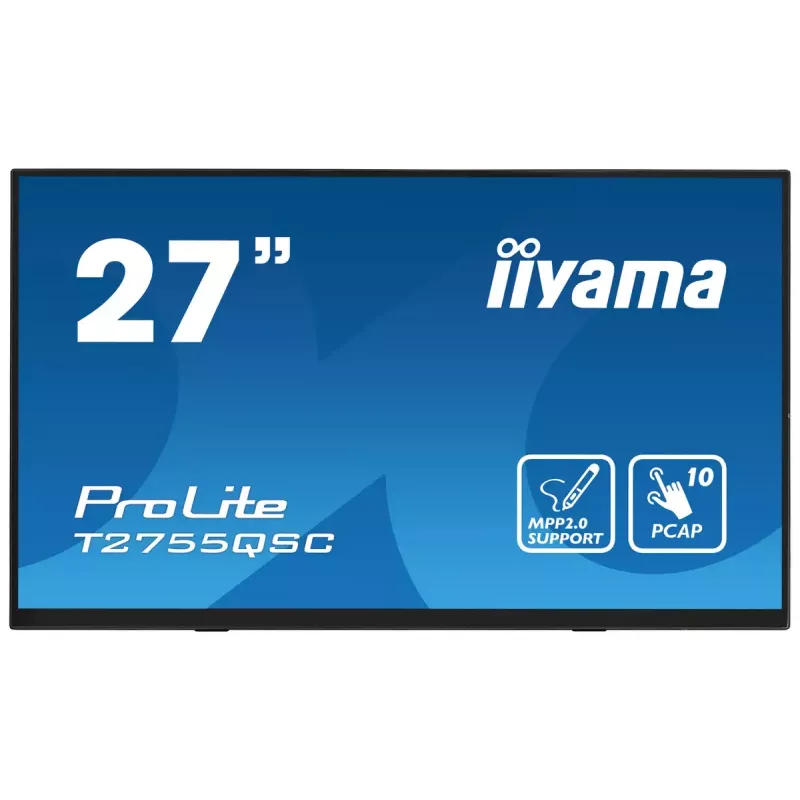 iiyama ProLite T2755QSC-B1 Monitor de Ordenador 68,6 cm (27 inch) 2560 x 1440 Píxeles Quad HD LCD Pantalla Táctil Negro