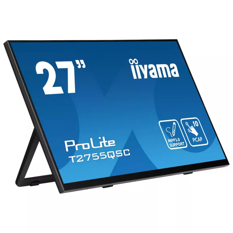 iiyama ProLite T2755QSC-B1 Monitor de Ordenador 68,6 cm (27 inch) 2560 x 1440 Píxeles Quad HD LCD Pantalla Táctil Negro