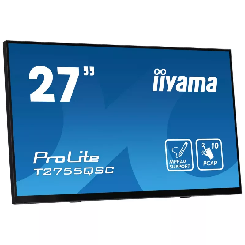 iiyama ProLite T2755QSC-B1 Monitor de Ordenador 68,6 cm (27 inch) 2560 x 1440 Píxeles Quad HD LCD Pantalla Táctil Negro