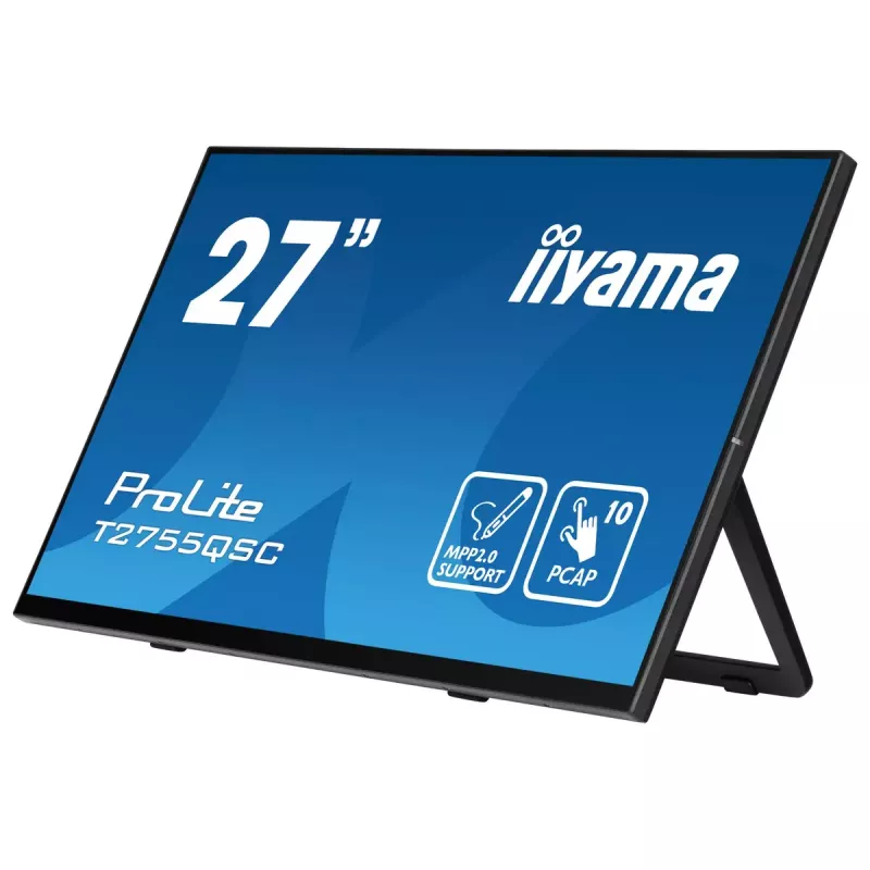 iiyama ProLite T2755QSC-B1 Monitor de Ordenador 68,6 cm (27 inch) 2560 x 1440 Píxeles Quad HD LCD Pantalla Táctil Negro