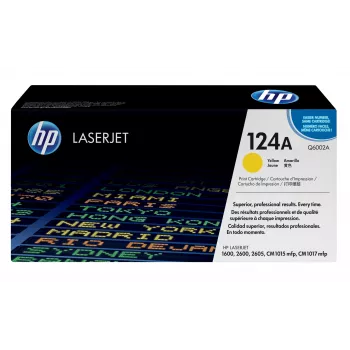 HP 124A Tóner Original LaserJet Amarillo, 2000 Páginas, Amarillo, 1 Ud.