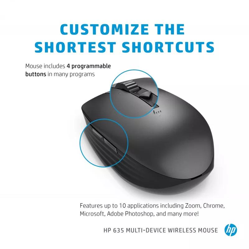 Ratón HP 635 Multi-Device Wireless RF Wireless + Bluetooth