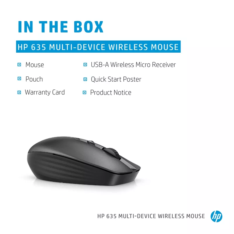 Ratón HP 635 Multi-Device Wireless RF Wireless + Bluetooth