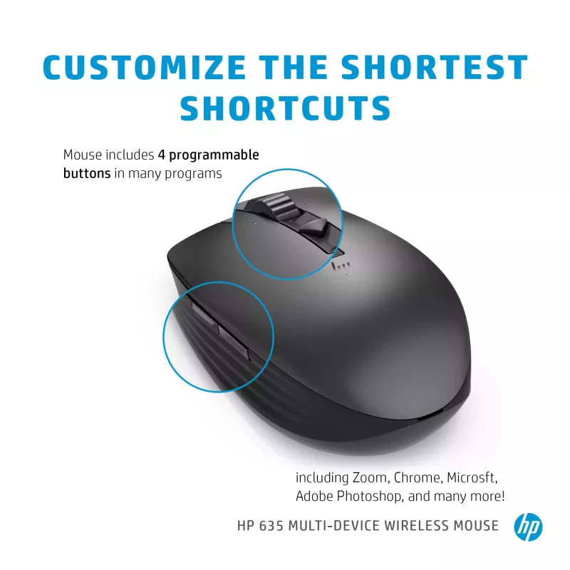 Ratón HP 635 Multi-Device Wireless RF Wireless + Bluetooth