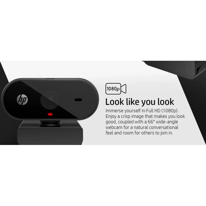 HP 325 webcam FHD, business, Windows 10, Windows 11, MacOS, 72 mm, 53,6 mm, 53,2 mm