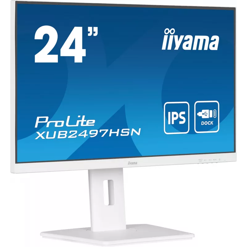 iiyama ProLite XUB2497HSN-W1 monitor de ordenador 60,5 cm (23,8 inch) 1920 x 1080 píxeles Full HD LED blanco