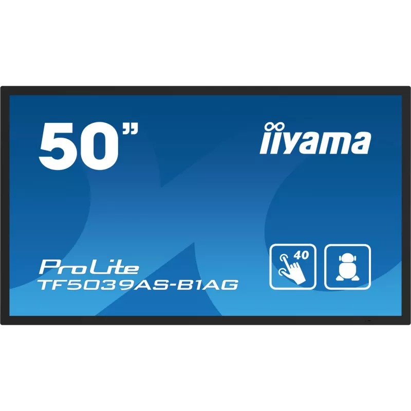 iiyama TF5039AS-B1AG monitor de ordenador 125,7 cm (49,5 inch) 3840 x 2160 píxeles 4K Ultra HD LED táctil negro