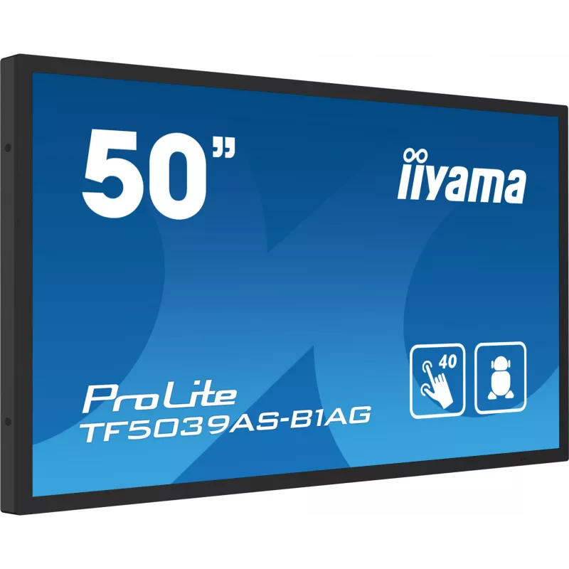 iiyama TF5039AS-B1AG monitor de ordenador 125,7 cm (49,5 inch) 3840 x 2160 píxeles 4K Ultra HD LED táctil negro