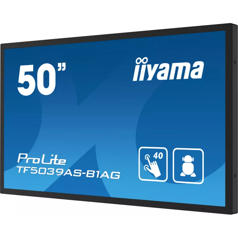 iiyama TF5039AS-B1AG monitor de ordenador 125,7 cm (49,5 inch) 3840 x 2160 píxeles 4K Ultra HD LED táctil negro