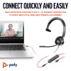 Auriculares HP Poly Blackwire 3315 monoaurales certificados para Microsoft Teams USB-C + jack de 3,5 mm + adaptador USB-C/A