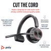 Auriculares HP Poly Voyager 4310 UC mono + adaptador BT700 USB-A + base de carga