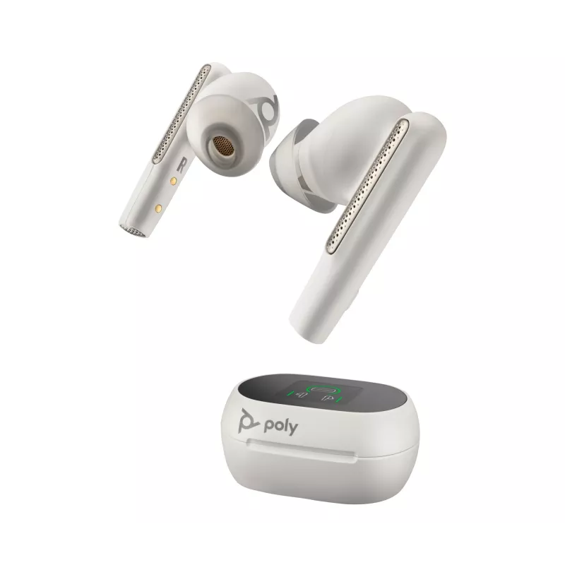 Auriculares inalámbricos HP Poly Voyager Free 60/60+ blancos certificados para Microsoft Teams (2 unidades)