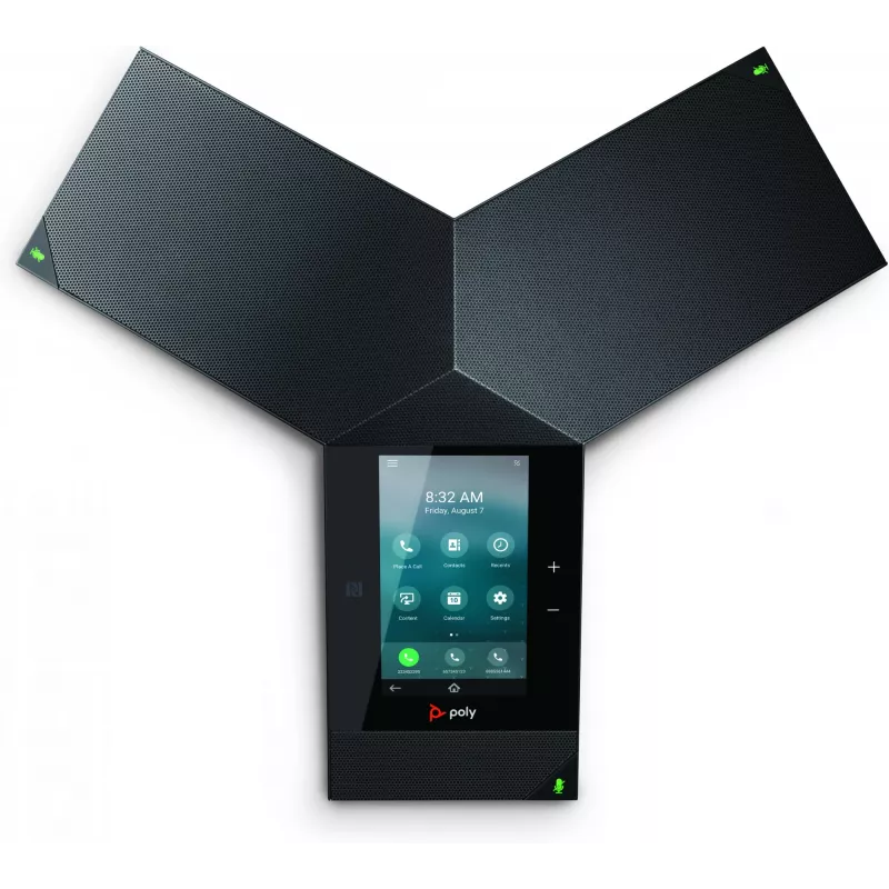 Teléfono de conferencia IP POLY Trio 8800 compatible con PoE pantalla de 5 pulgadas