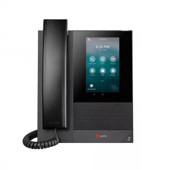 Teléfono empresarial HP Poly CCX 400 con Open SIP y compatible con PoE