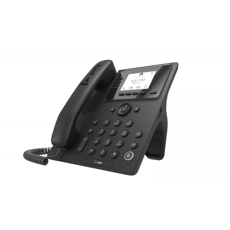 Teléfono IP de sobremesa Poly HP CCX 350 Microsoft Teams, compatible con PoE, teléfono empresarial