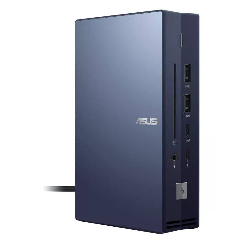 Docking station ASUS SimPro Dock 2 con cable Thunderbolt 3 — HDMI 2.0, DP 1.4, VGA, 3x USB-A, host TB3, Gigabit Ethernet, bloqueo Kensington