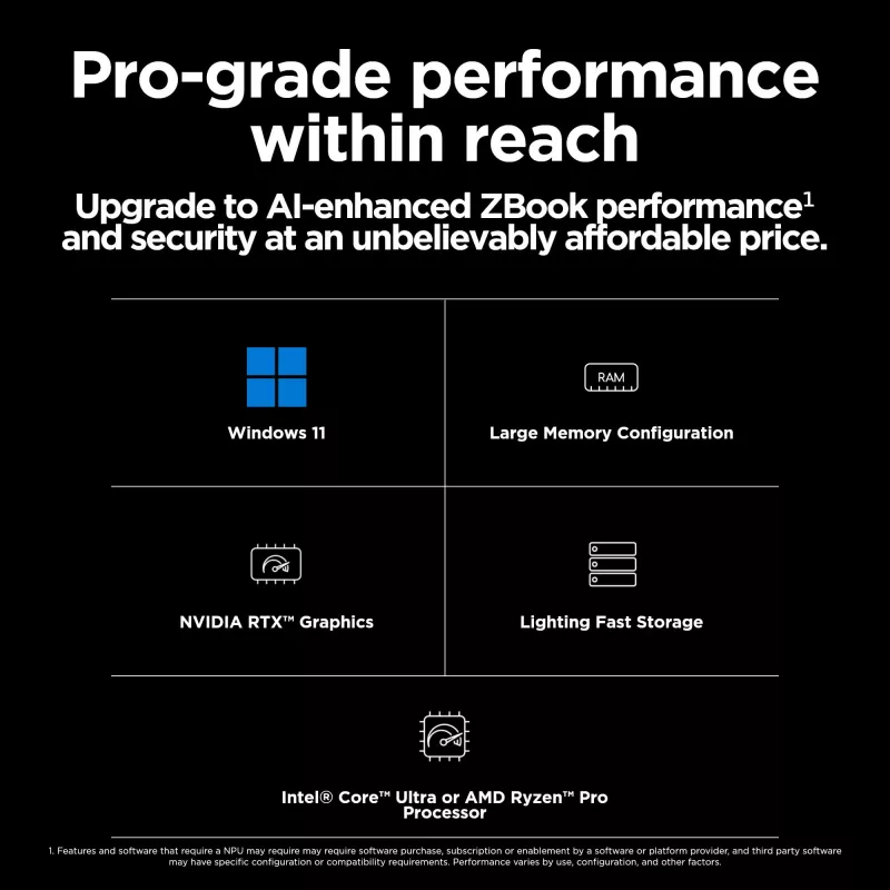 HP ZBook Power G11 A AMD Ryzen™ 7 8845HS 40,6 cm (16 inch) WQXGA 32 GB DDR5-SDRAM NVIDIA RTX A1000 Wi-Fi 6E (802.11ax) Windows 11 Pro PC con IA