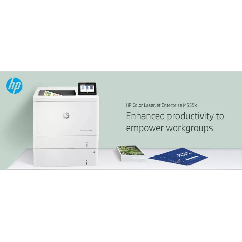 HP Color LaserJet Enterprise M555x, Láser, Color, 1200 x 1200 DPI, A4, 38 ppm, Impresión a doble cara