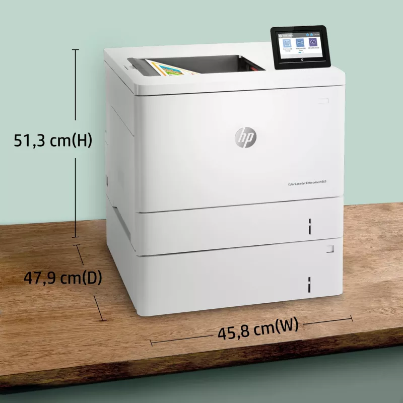 HP Color LaserJet Enterprise M555x, Láser, Color, 1200 x 1200 DPI, A4, 38 ppm, Impresión a doble cara