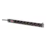 PDU DIGITUS - montaje en rack 1U de aluminio 7x seguridad + 1x salida 16A 4000W 250VAC 50/60Hz protección contra sobrecarga