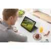 Funda con teclado LOGITECH Folio Touch con retroiluminación y trackpad Oxford gris para iPad Air (4.ª generación) español Qwertz