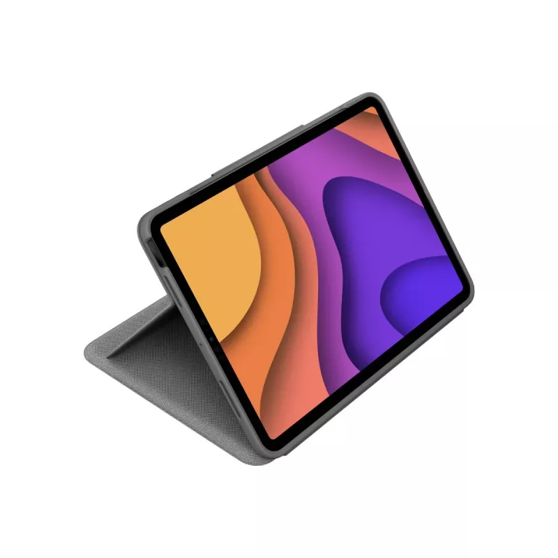 Funda con teclado LOGITECH Folio Touch con retroiluminación y trackpad Oxford gris para iPad Air (4.ª generación) español Qwertz
