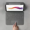 Funda con teclado LOGITECH Folio Touch con retroiluminación y trackpad Oxford gris para iPad Air (4.ª generación) español Qwertz