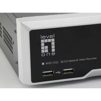 Grabador de vídeo en red LevelOne NVR-1332 4 bahías H.265 32 canales 3840x2160